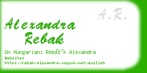 alexandra rebak business card